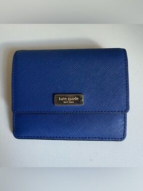 Kate Spade New York Royal Blue Laurel Way Petty Mini Bifold Wallet